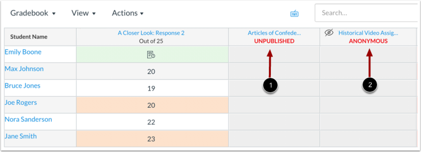 禁用列 (Disabled Columns)